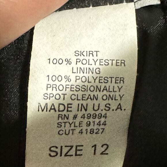 R&M Richards Vintage Sheer Chiffon Sparkly Glitter Dotted Glam Goth Midi Skirt 1 - Picture 9 of 9